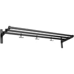 Nostalgi Hat Rack/Shoe Rack, Black Fittings Hattehylle Black Stained, Black Stained