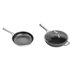 Ninja ZEROSTICK Stainless Steel Cookware 30cm Frying Pan, Long Lasting, Non-Stick ZEROSTICK Premium Cookware 28cm Wok