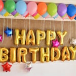 Hot 13pcs "happy Birthday" Letters Foil Balloons For Birthday Pa