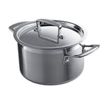 Le Creuset 3-Ply Stainless Steel Deep Casserole with Lid, 18 x 9.3 cm, 96200618001000