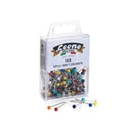 Leone Dell'Era 100 Stainless Steel Pins with Coloured Plastic Head (0.60 x 32) - Leonecolor-Made in Italy, Assorted Colours, mm Unit