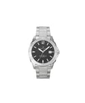 Certus : Mens Black Watch - Silver Stainless Steel - One Size