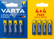 Varta 04903, Engångsbatteri, Aaa, Alkalisk, 1,5 V, 8 Styck, Blå, Guld