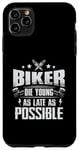 Coque pour iPhone 11 Pro Max Matrice de découpe Biker Young Late Vintage Motorcycle Club Amateur