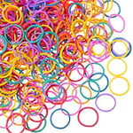 1000 Mini Gummiband, Mjuk Elastisk Band Med Gummiband, Lämplig För Barnens Flätor（Färgglad）