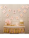 2,5 Meter Happy Birthday Banner - Pastel Celebration