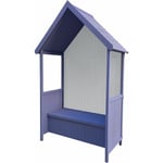 Gardiun - Banc de Jardin en Bois Coffre de Rangement Abribus Alice Purple 75x137x223 cm