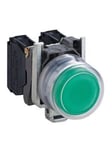 Schneider Electric Harmony push button complete with spring return in green and