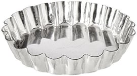 Gobel - Moule à Tartelette ronde cannelée - fer blanc matière écoresponsable - fond fixe - Ø100/85 mm h18 mm - Fabriqué en France - Excellente conductivité thermique