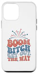 Coque pour iPhone 12 mini Boom Bitch Get Out the Way, 4 juillet drôle, patriotique