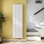 EMKE Radiateur Vertical, 1800x540 mm, Radiateur Plat Avec Design À Raccordement Central, Radiateur À Panneaux Double Couche Mural, Blanc, 1949 Watts