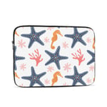 Laptop Case,10-17 Inch Laptop Sleeve Case Protective Bag,Notebook Carrying Case Handbag for MacBook Pro Dell Lenovo HP Asus Acer Samsung Sony Chromebook Computer,Marine Seahorse Starfish Coral 10 inch