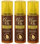 3 x 150ml Heat Defence Protector Leave In Spray With Moroccan Argan Oil Extract