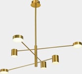 Italux Taklampa Remdal Pnd-16374-6-Cop-Gd-4K Italux Modernistisk Led 36W 3000K Metall Molekyl Pinnar Guld Armatur