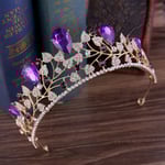 Kristall bröllop hår krona tiara