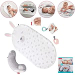 Fisher Price Baby Bunny Massage Set with Changing Mat and Wedge Pillow Playmat