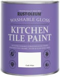 Rust-Oleum Gloss Kitchen Tile Paint 750ml - Chalk White