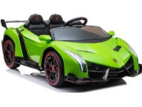Lean Cars Dobbel elbil for barn Lamborghini Veneno, grønn