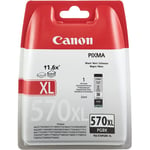 Canon PGI-570PGBK XL - 22 ml - à rendement élevé - noir - originale - blister - réservoir d'encre - pour PIXMA TS5051, TS5053, TS5055, TS6050, TS6051, TS6052, TS8051, TS8052, TS9050, TS9055