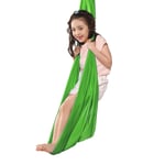 YANFEI Indoor Kids Therapy Swing Toy Set Nylon Snuggle Sensory Swing Snuggle Cuddle Hammock Seat For Children With Autism, ADHD, Aspergers (Color : LAKE GREEN, Size : 150X280CM/59X110IN)