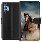 Samsung Galaxy A32 5G Musta Lompakkokotelo Springande Häst