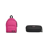 EASTPAK ORBIT XS Mini Backpack, 10 L - Pink Escape (Pink) OVAL SINGLE Pencil Case, 5 x 22 x 9 cm - Black (Black)