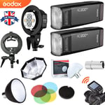 UK 2* Godox 2.4 TTL 1/8000s AD200pro Flash+AD-B2+AD-S2+AD-S11+AD-S7+Xpro Trigger