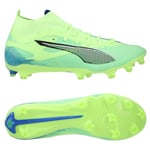 PUMA Ultra 5 Match + FG/AG Lights Out - Grön/PUMA White/Blå Dam, storlek 38½