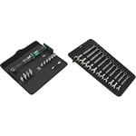 Wera Click-Torque A 6 Set 1 Adjustable Torque Wrench Set, 1/4" Hex Drive, 2.5-25 Nm, 20pc, 05130110001 & Joker Combination Ratchet Spanner Set Metric, 11pc, 05020013001