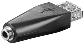 Goobay USB 2.0-adapter, A hona till 3-polig 3.5 mm