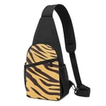 Tiger Print Scale Light Sling bag, Lightweight shoulder Backpack chest pack crossbody Bags Travel Hiking Daypacks for Men Women