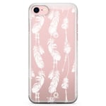 Bjornberry iPhone 8/SE (2020/2022) TPU Skal - Vita Fjädrar