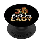 38th birthday lady gift for her thirty-eighth bday woman PopSockets Swappable PopGrip