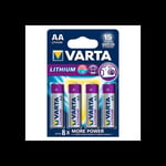 Varta AA lithium batterier 4pk