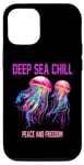 Coque pour iPhone 12/12 Pro Deep Sea Chill Peace and Freedom Quallen Motiv