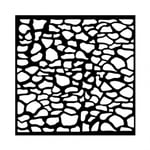 Stamperia Schablon - Silent Sea Stones 12x12 cm