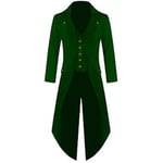 Gotisk Steampunk Frackjacka (XL Grön)