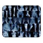 Mousepad Computer Notepad Office Accident Very Good X Ray Collection in Blue Tone Home School Game Player Computer Worker Inch