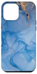 Coque pour iPhone 12 Pro Max Blue Painting I Elegant Blue Art I Bleu aquarelle