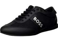 New Mens BOSS Rusham Low Trainers Black Size UK 10 EUR 44 RRP£149
