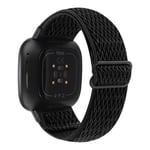 Justerbar Fitbit Versa 3/Versa Sense klokkereim - Svart