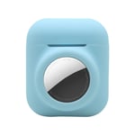Silikonfodral för Apple AirPods Gen 1/2 med Airtag-ficka - Ljusblå