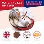 2 x Coasters - Marshmallow Man Hot Tub Chocolate Home Gift #16701