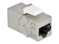 Delock - Modulär Insats (Koppling) - Cat 6A - Stp - Rj-45 - Vit, Silver