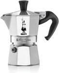 Moka Express Aluminium Stovetop Coffee Maker, Silver, 1 Cup