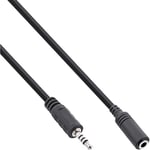 InLine® Tesa 99308G Jack Adaptor Cable 4-Pin 2.5 mm Male to 4-Pin 3.5 mm Female 5 m Black