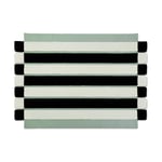 Ogeborg ODC Segment Rug Collection Stripe Chess matta Mint-white-black, 200x300 cm