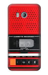 Red Cassette Recorder Graphic Case Cover For HTC U11