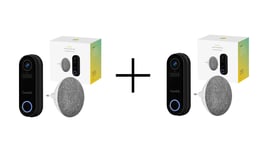 Hombli - Smart Doorbell 2 Promo Pack (Doorbell + Chime 2) Black BUNDLE with 2x
