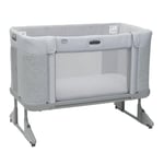 Chicco Next2Me Forever, Berceau Bébé de Lit à Côté, Compatible avec Différents Lits, Berceau Bébé 3 en 1, Hauteur Réglable, Bonne Circulation de l'Air, 4 Roues, Matelas Inclus